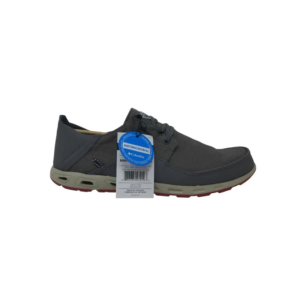 Columbia Bahama Vent Relaxed PFG Boat Shoe Mens 14 City Grey Vintage Red BM2658